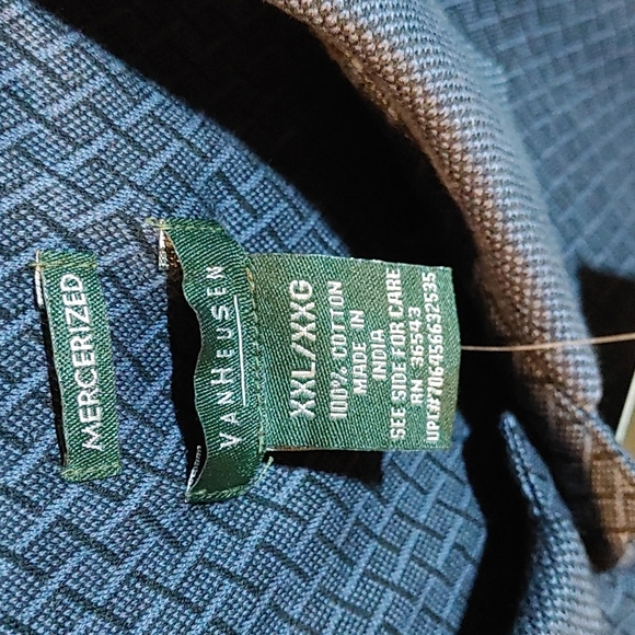 🌸Host Pick🌸💚 NWT Van Heusen Mens Blue 2X Players Golf shirt - Picture 3 of 8